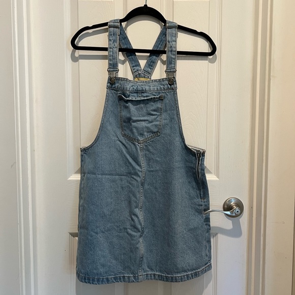 Denim Overall Dress - Picture 1 of 2